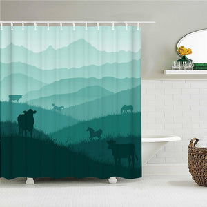 Farm Field Mornings Fabric Shower Curtain - Shower Curtain Emporium