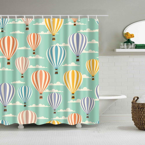 Hot Air Balloons Fabric Shower Curtain - Shower Curtain Emporium