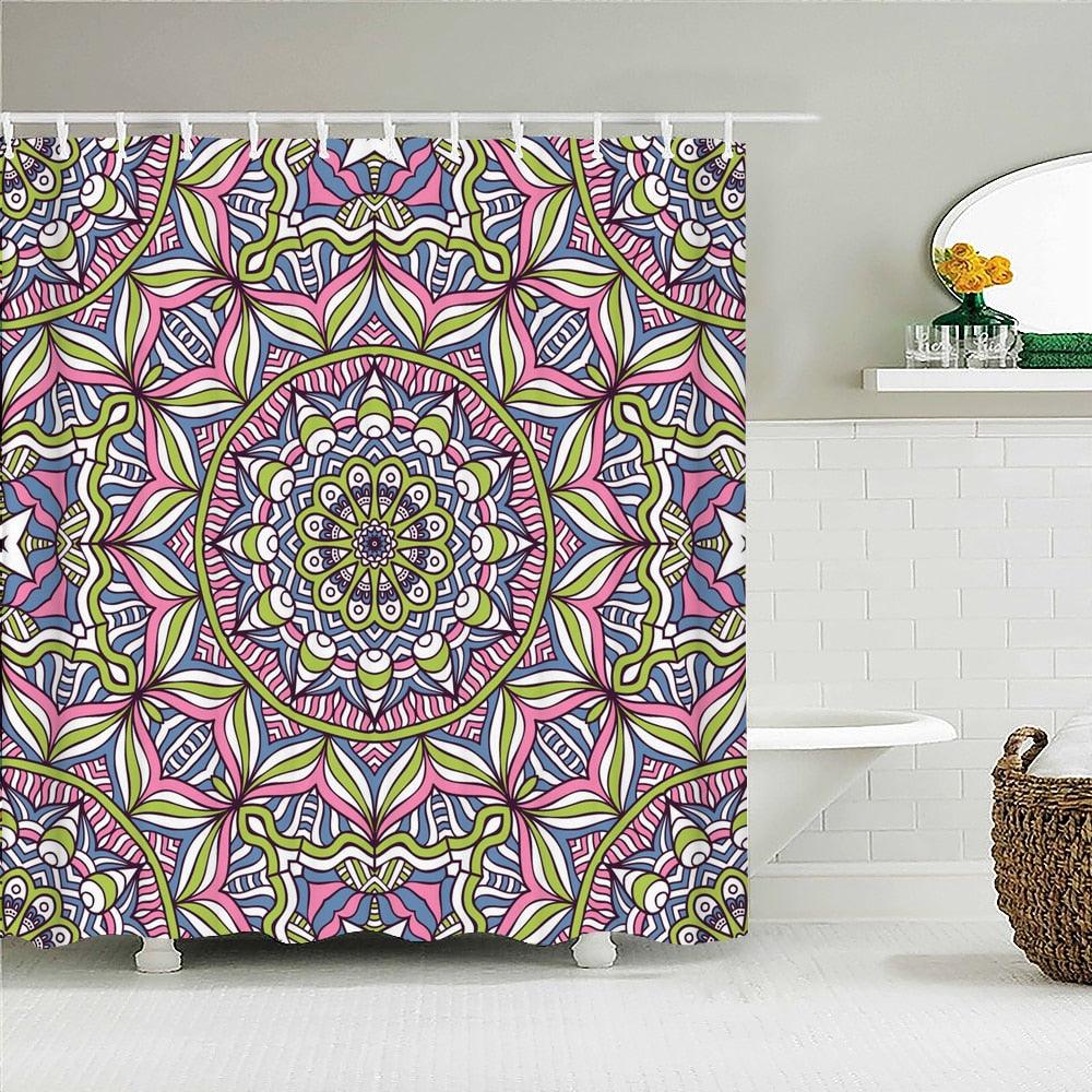 Mandala Fabric Shower Curtain - Shower Curtain Emporium