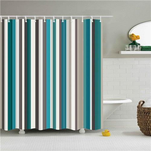 Modern Stripes Fabric Shower Curtain - Shower Curtain Emporium