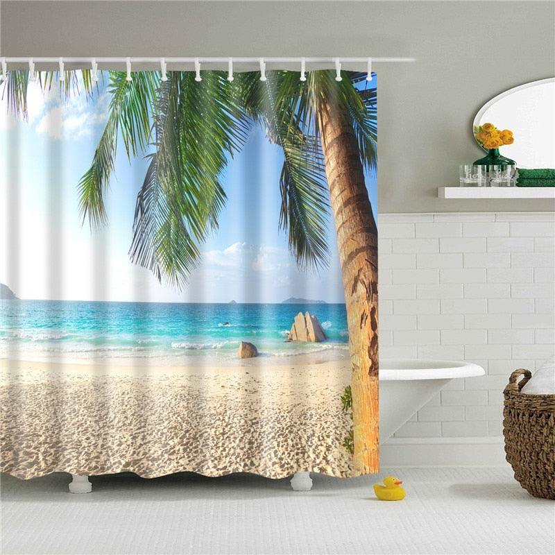 Palm Beach Fabric Shower Curtain - Shower Curtain Emporium