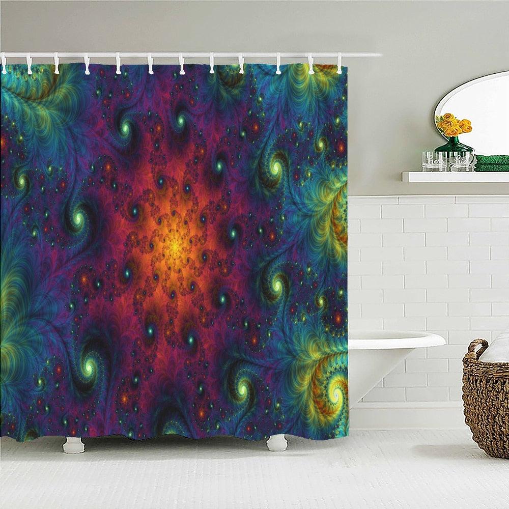 Space Portals Fabric Shower Curtain - Shower Curtain Emporium