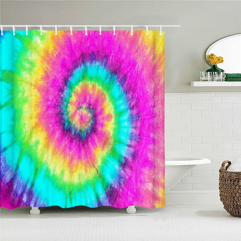 Tie Dye Fabric Shower Curtain - Shower Curtain Emporium