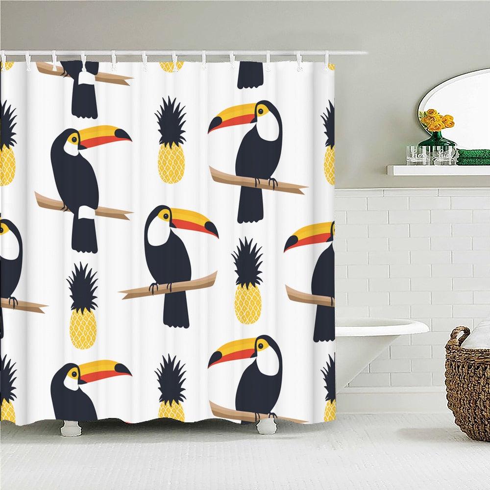 Toucan Fabric Shower Curtain - Shower Curtain Emporium