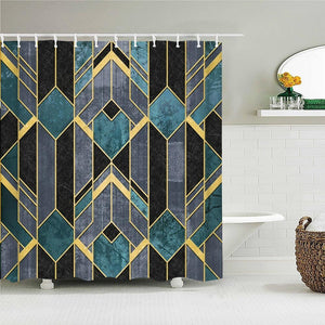 Art Deco Fabric Shower Curtain - Shower Curtain Emporium