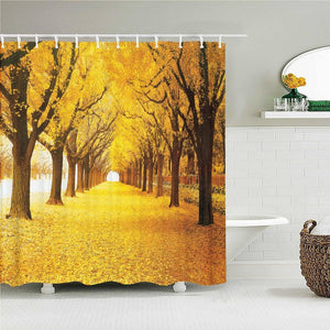 Autumn Trees Fabric Shower Curtain - Shower Curtain Emporium