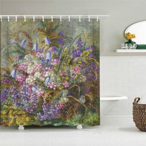 Beautiful Flowers Fabric Shower Curtain - Shower Curtain Emporium