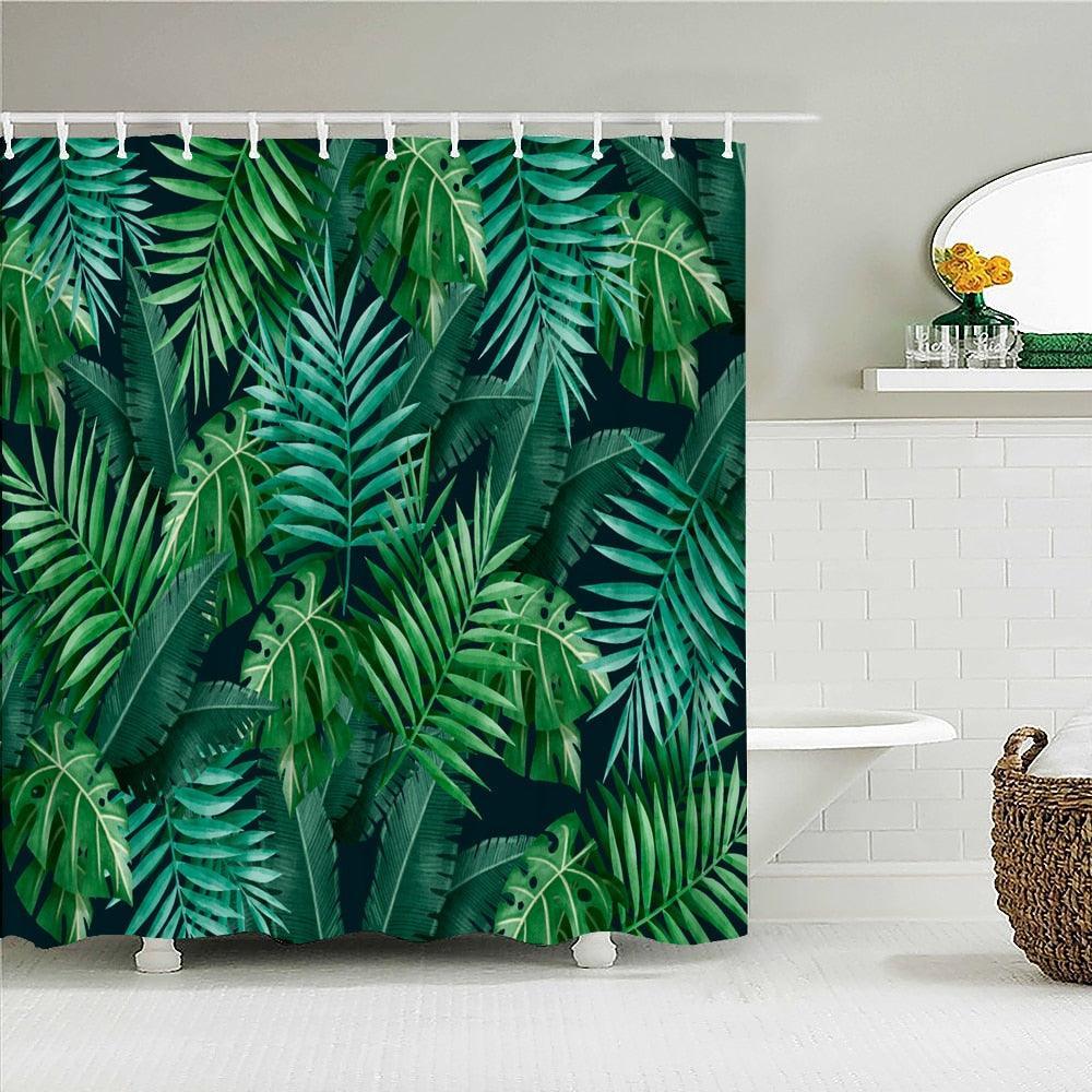 Beautiful Lush Palms Fabric Shower Curtain - Shower Curtain Emporium