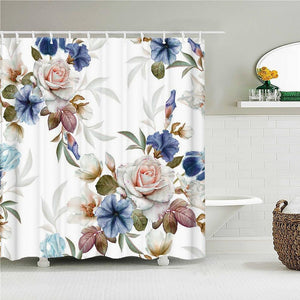 Beautiful Spring Floral Fabric Shower Curtain - Shower Curtain Emporium