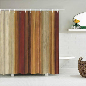 Beautiful Wood Fabric Shower Curtain - Shower Curtain Emporium