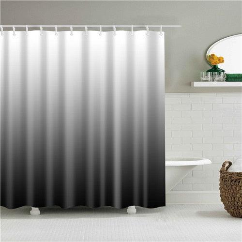 Black Fade Fabric Shower Curtain - Shower Curtain Emporium