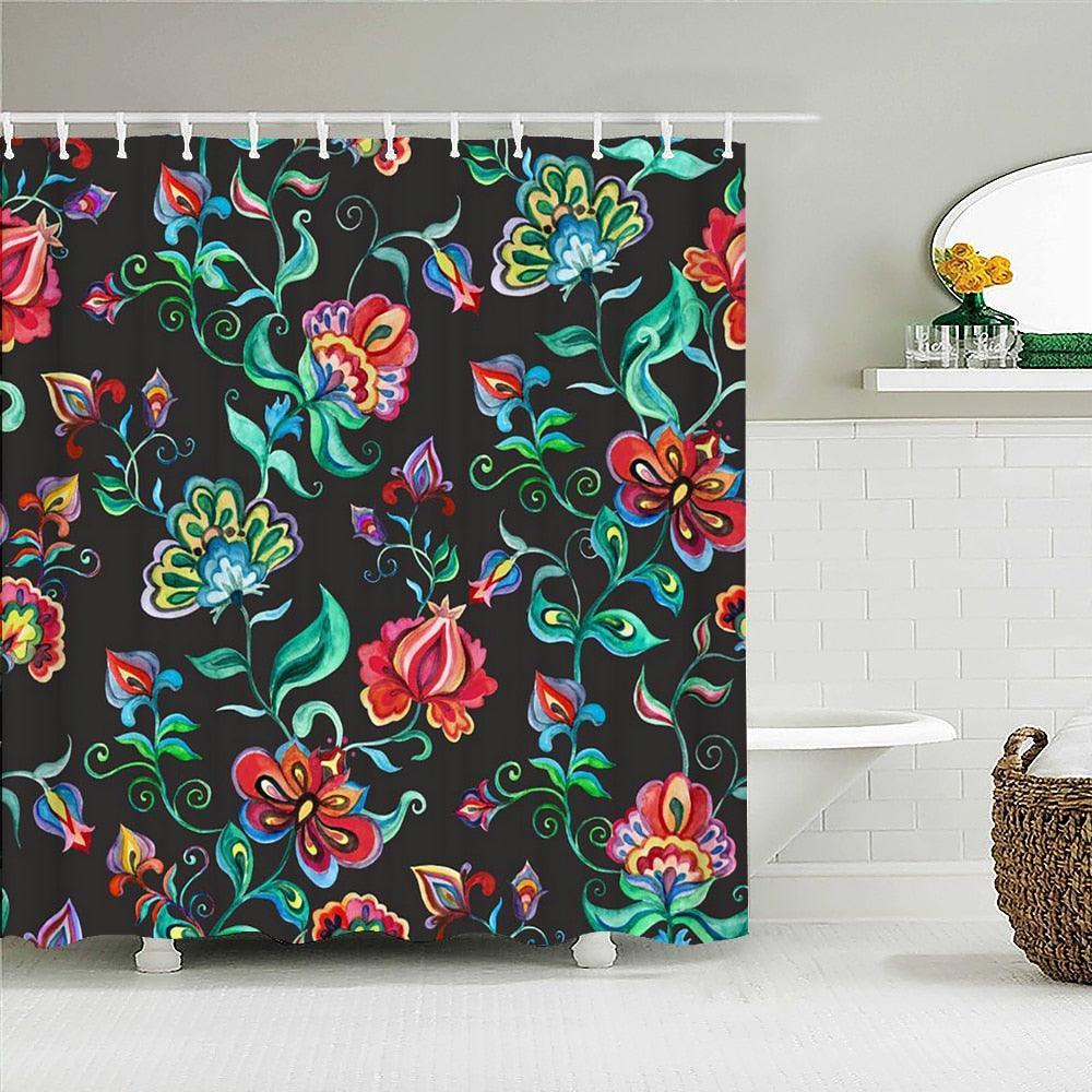 Blooming Wildflowers Fabric Shower Curtain - Shower Curtain Emporium