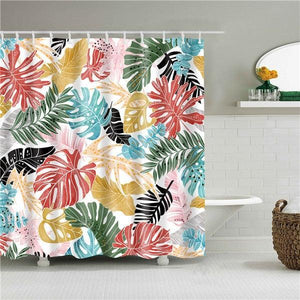 Bright Colorful Palms Fabric Shower Curtain - Shower Curtain Emporium