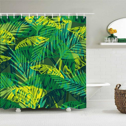 Bright Palms Fabric Shower Curtain - Shower Curtain Emporium