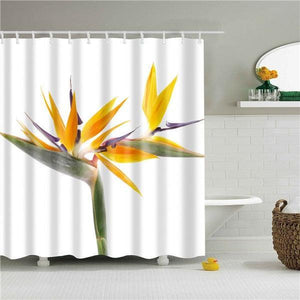 Bird of Paradise Flower Fabric Shower Curtain - Shower Curtain Emporium
