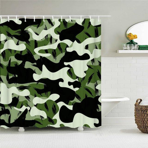 Camouflage Fabric Shower Curtain - Shower Curtain Emporium