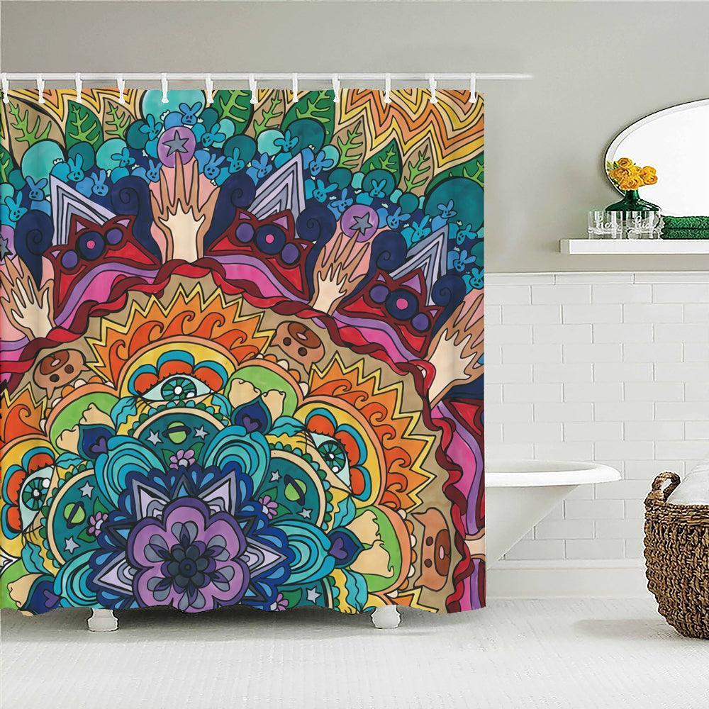 Colorful Bohemian Fabric Shower Curtain - Shower Curtain Emporium