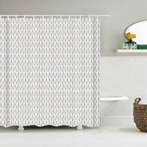 Contemporary Light Zigzag Fabric Shower Curtain - Shower Curtain Emporium