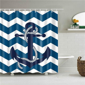 Cool Anchor Fabric Shower Curtain - Shower Curtain Emporium
