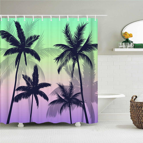Cool Palms Fabric Shower Curtain - Shower Curtain Emporium