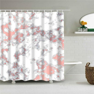 Coral Marble Fabric Shower Curtain - Shower Curtain Emporium