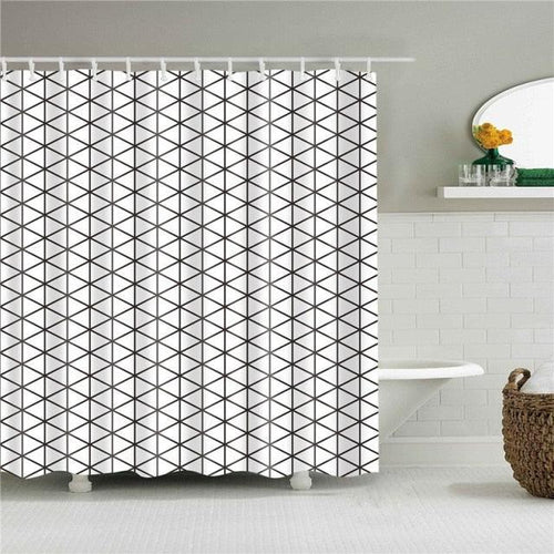 Cross pattern Fabric Shower Curtain - Shower Curtain Emporium