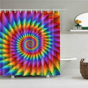 Digital Tie Dye Fabric Shower Curtain - Shower Curtain Emporium