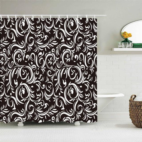 Elegant Print Fabric Shower Curtain - Shower Curtain Emporium