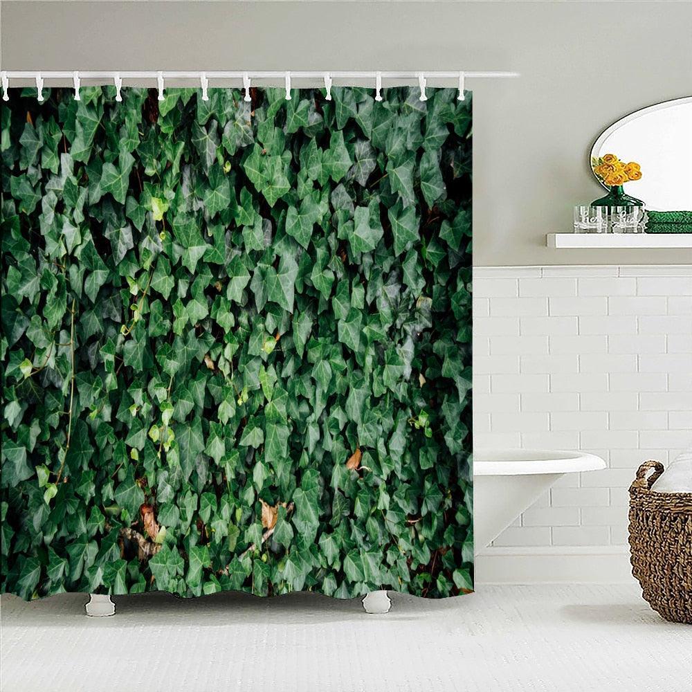 English Ivy Fabric Shower Curtain - Shower Curtain Emporium