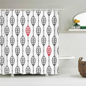 Feathered Stripes Fabric Shower Curtain - Shower Curtain Emporium