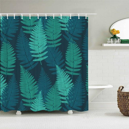 Fern Palms Fabric Shower Curtain - Shower Curtain Emporium