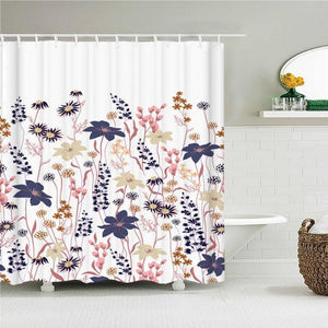 Floral Delight Fabric Shower Curtain - Shower Curtain Emporium