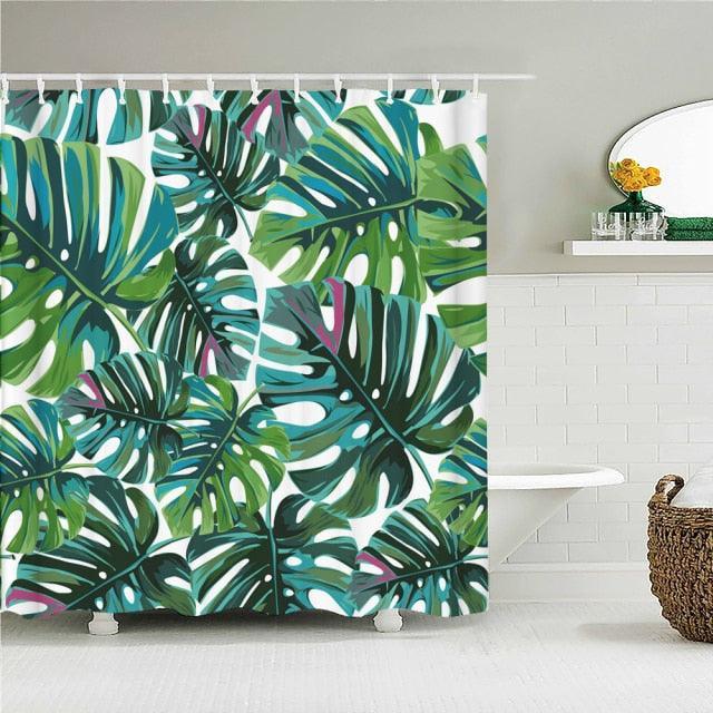 Florida Palms Fabric Shower Curtain - Shower Curtain Emporium