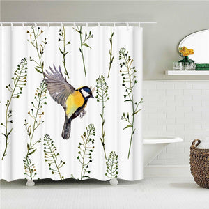 Flying Bird Fabric Shower Curtain - Shower Curtain Emporium