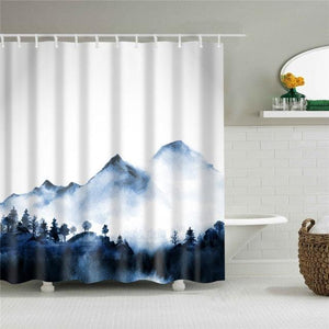 Foggy Mountain Tops Fabric Shower Curtain - Shower Curtain Emporium