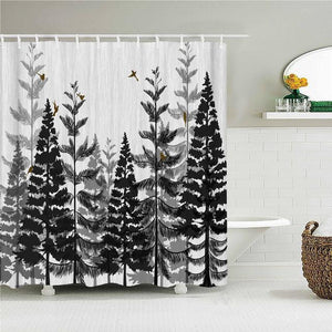 Forest Trees Fabric Shower Curtain - Shower Curtain Emporium