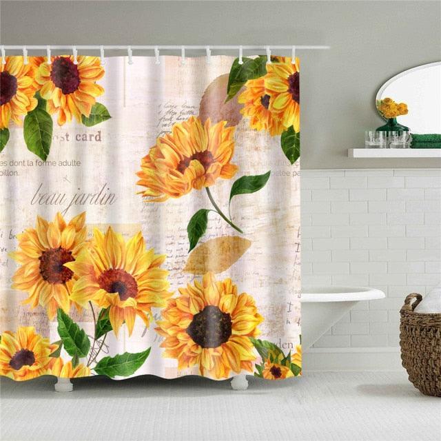 French Florist Flowers Fabric Shower Curtain - Shower Curtain Emporium