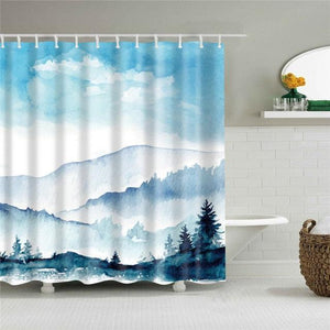 Fresh Mountain Fabric Shower Curtain - Shower Curtain Emporium