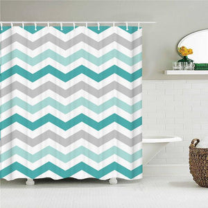 Fresh Zigzag Fabric Shower Curtain - Shower Curtain Emporium