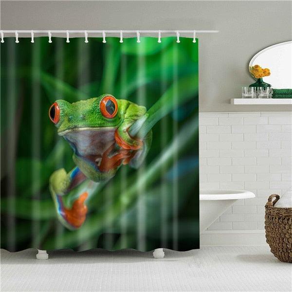 Frog Fabric Shower Curtain - Shower Curtain Emporium