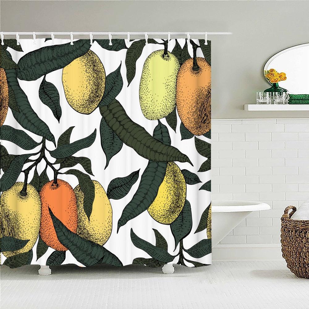Fruit Palms Fabric Shower Curtain - Shower Curtain Emporium