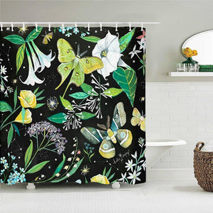 Garden Butterflies Fabric Shower Curtain - Shower Curtain Emporium