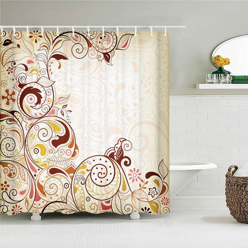 Hidden Flowers Fabric Shower Curtain - Shower Curtain Emporium