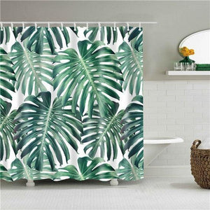 Jungle Palm Fabric Shower Curtain - Shower Curtain Emporium