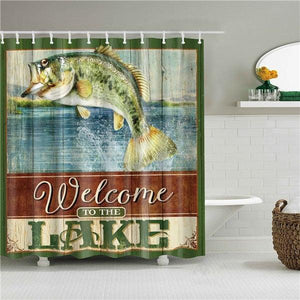 Lake Fish Fabric Shower Curtain - Shower Curtain Emporium