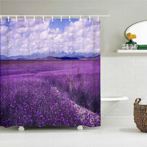 Lavender Fields Fabric Shower Curtain - Shower Curtain Emporium
