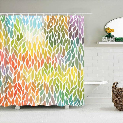 Leaf Colors Fabric Shower Curtain - Shower Curtain Emporium