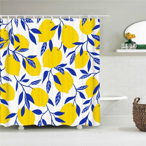 Lemon Delight Fabric Shower Curtain - Shower Curtain Emporium