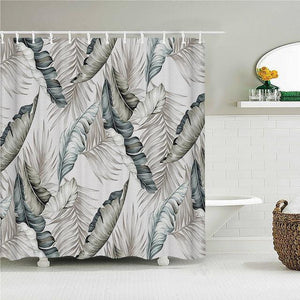 Light Palms Fabric Shower Curtain - Shower Curtain Emporium