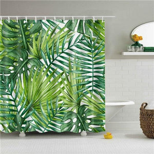 Lush Palm Fabric Shower Curtain - Shower Curtain Emporium